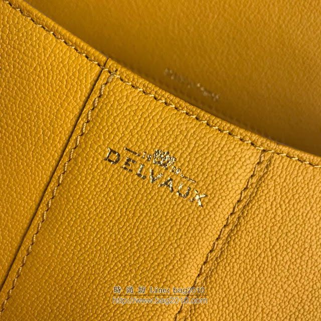 DELVAUX女包 2019春夏最新色 專櫃原廠皮 德爾沃女手提包 DS0028太陽黃 大號Delvaux單肩包  fcs1144